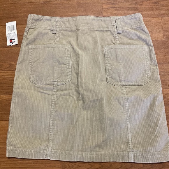 Tommy Hilfiger corduroy tan button down skirt - Picture 10 of 11